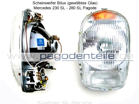 Scheinwerfer Bilux Mercedes SL Pagode
